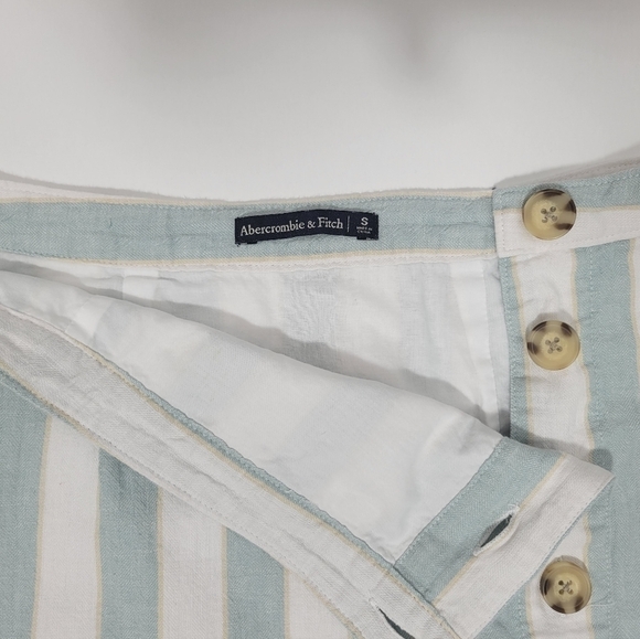 Abercrombie & Fitch Linen/Cotton Blend Striped Mini Skirt - Picture 8 of 11